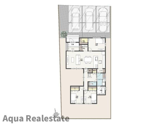 木田郡三木町大字池戸の新築一戸建の区画図