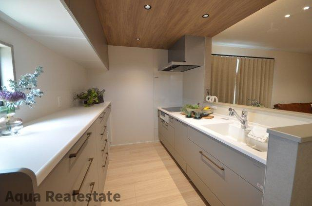 高松市西山崎町の新築一戸建のキッチン|きれいなキッチンです