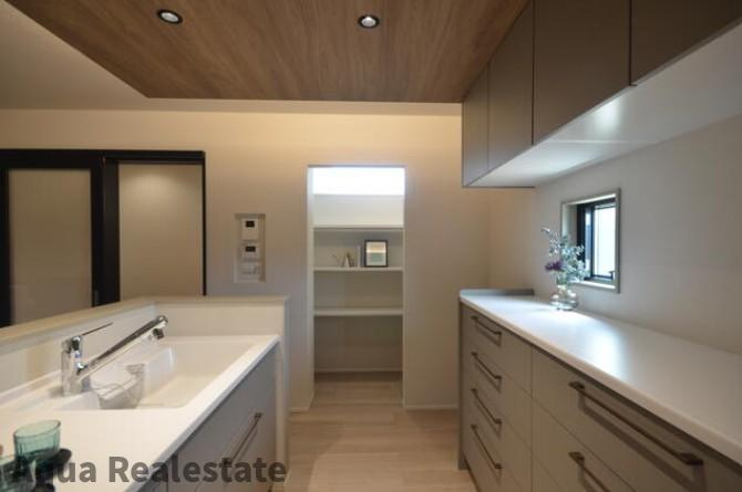 高松市西山崎町の新築一戸建のキッチン|お料理しやすいキッチンです