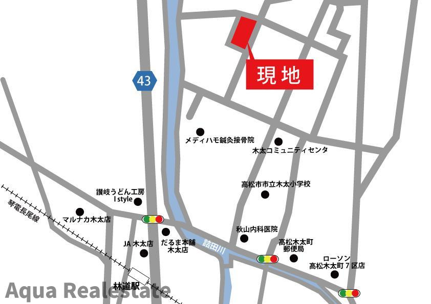 高松市木太町の中古一戸建の地図