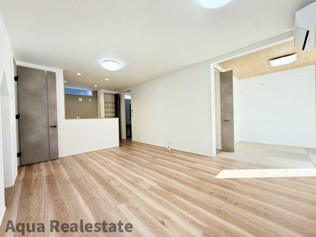 高松市西宝町モデルハウスの居間・リビング|おしゃれなリビングです