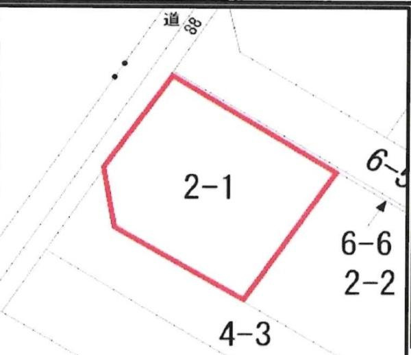 岡崎市矢作町字小河原の売地の区画図