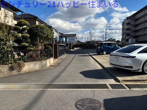 岡崎市矢作町字小河原の売地の前面道路含む現地写真