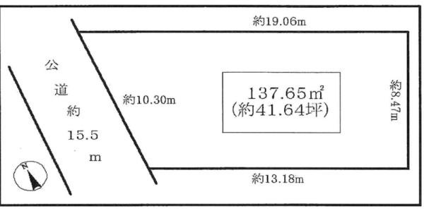 岡崎市福岡町字荒巻の売地の区画図