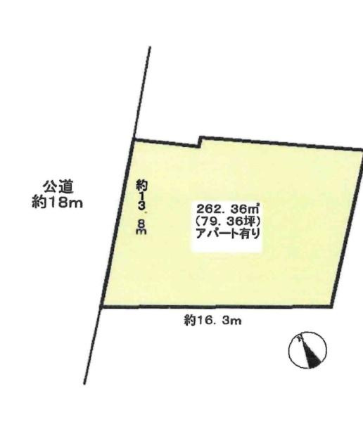 岡崎市天白町字河原の売地の区画図