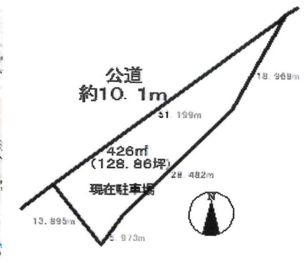 岡崎市天白町字郷西の売地の区画図