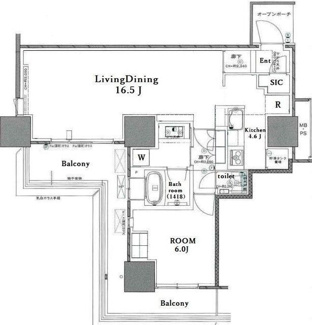 【間取り】 | プラウドタワー東雲キャナルコート