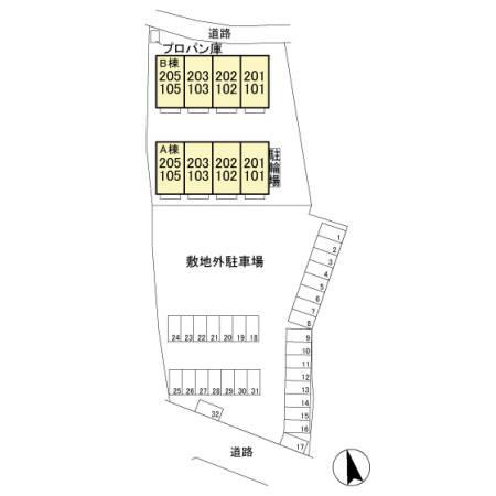 サンモール　Ａの区画図|他社様掲載物件もまとめてご紹介、ご案内可能です(^^)/