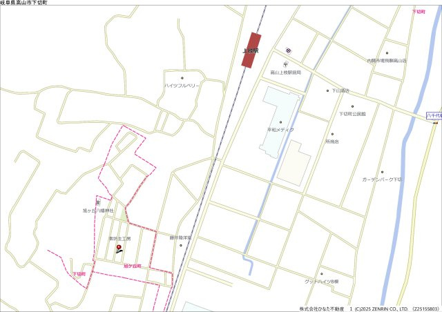 1/28成約　高山市旭ヶ丘町　400万（11/10新規）の地図
