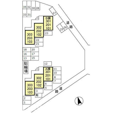 ファミール2000　Ｂの区画図|他社様掲載物件もまとめてご紹介、ご案内可能です(^^)/