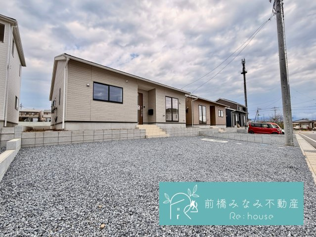 【新築平屋】高崎市箕郷町上芝第８　３号棟(全４棟)　クレイドルガーデン　新築建売分譲の外観|落ち着いた雰囲気の外観です
