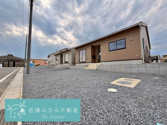 【新築平屋】高崎市箕郷町上芝第８　４号棟(全４棟)　クレイドルガーデン　新築建売分譲の外観|建物外観を気になさる方へ、見た目の良い物件です