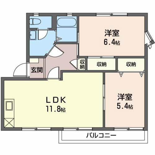 【間取り】 | フレグランス牛川A棟