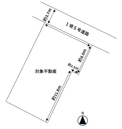 別当町売土地の土地図