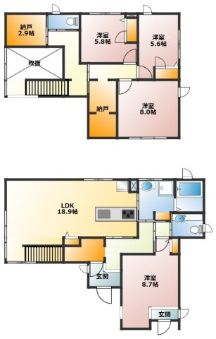 【間取り】 | 米原市飯中古戸建