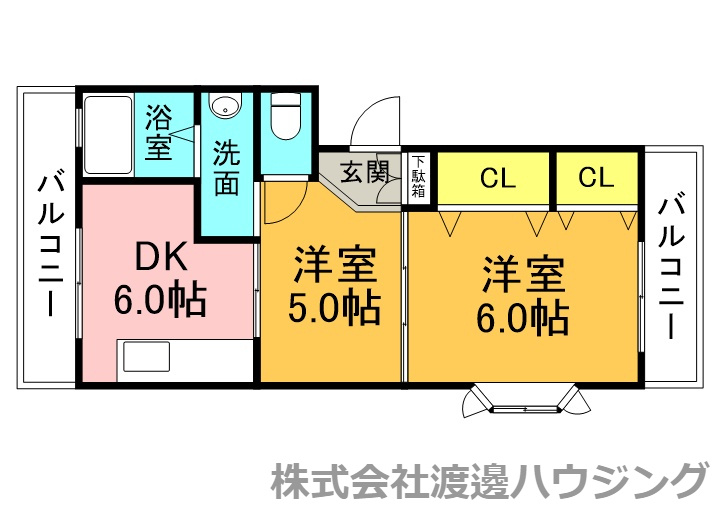 元町ハイツⅡの間取り
