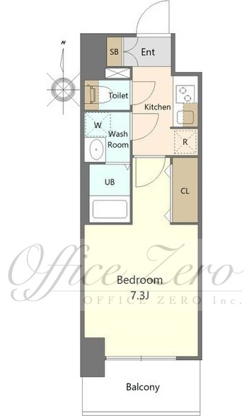 S-RESIDENCE亀島駅前ascent(アセント)の間取り