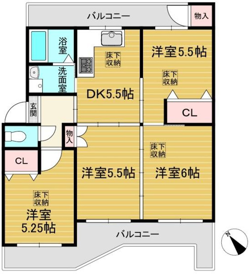 【間取り】 | 円明寺ヶ丘南第1住宅第1棟