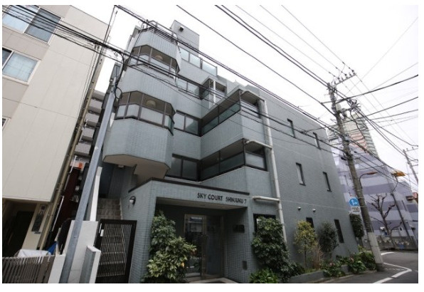 スカイコート新宿第7の外観|外観は落ち着いています