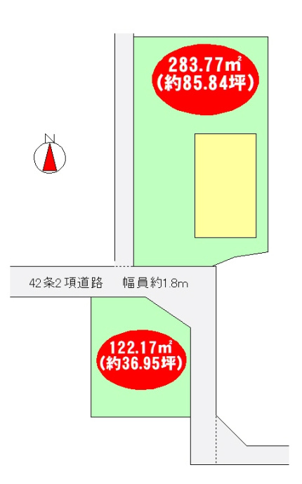 丹波篠山市東沢田の中古一戸建の区画図