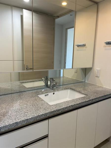 ザ・パークハウス西新宿タワー６０の洗面所|脱衣スペースもあります