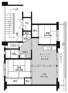 【間取り】 | ビレッジハウス豊浜1号棟