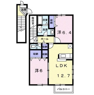 【間取り】 | ピースフルハイツ　Ｂ