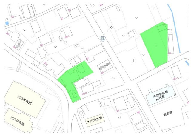 丹波篠山市大山下の売地の土地図