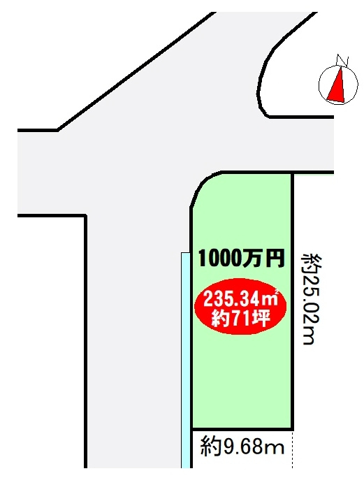 丹波篠山市西吹の売地の土地図