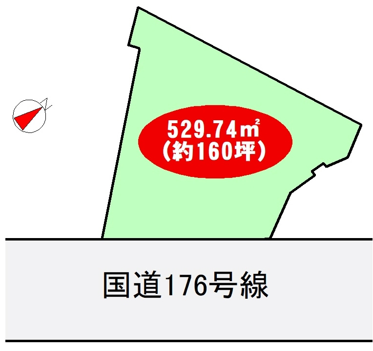 丹波篠山市牛ケ瀬の売地の土地図