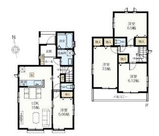 【間取り】 | 川口市南鳩ヶ谷７丁目　新築戸建　C号棟