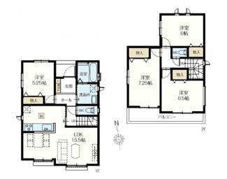【間取り】 | 川口市南鳩ヶ谷７丁目　新築戸建E号棟