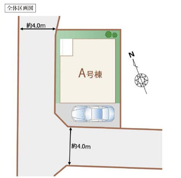 仲介手数料無料ハートフルタウン東村山青葉町３丁目10期　全１棟の区画図