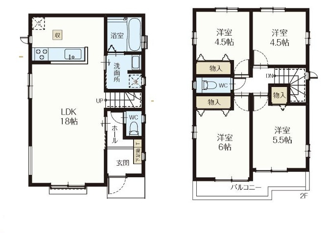 仲介手数料無料ハートフルタウン狭山中央　全２棟の間取り