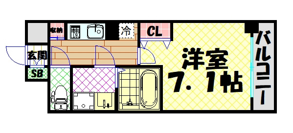 【間取り】 | ウィルテラスなんば