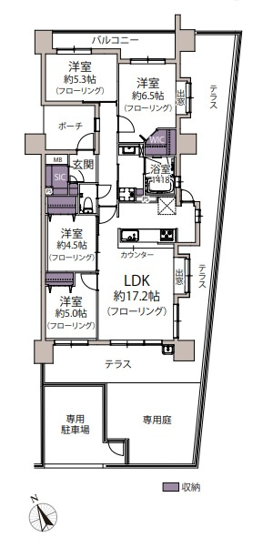 【間取り】 | エイリックタウン箱崎公園ファミリア EAST棟☆仲介手数料無料☆