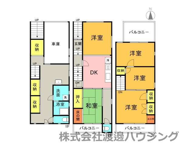 八尾市佐堂町1丁目一戸建の間取り