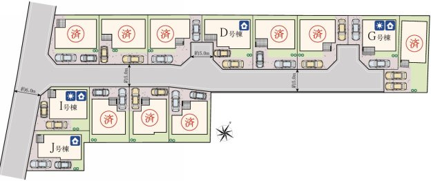 仲介手数料無料　東村山市久米川町Ⅲ期　新築戸建　全13棟の区画図