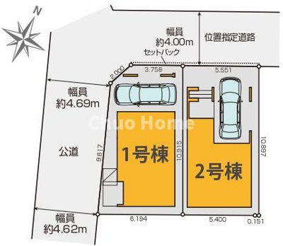 【区画図】 | 足立区中川5丁目新築分譲住宅 | 区画図