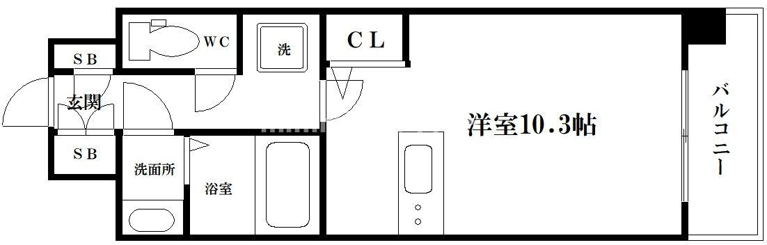 ラナップスクエア堺筋本町の間取り