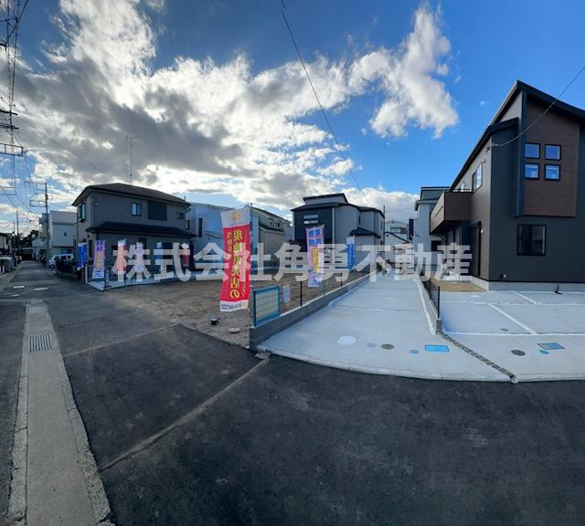 伊勢原市下落合　新築一戸建て　2号棟の外観|現地現況