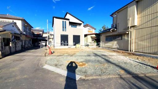 熊谷市石原　新築住宅（土地５７坪超）駅徒歩９分の前面道路含む現地写真