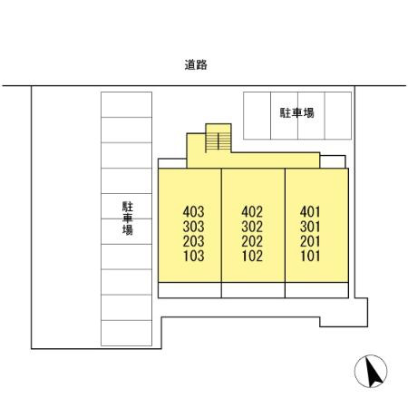 クレスト西添の区画図