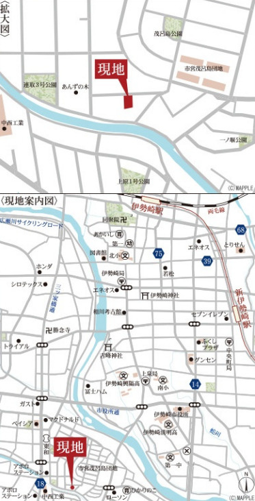 伊勢崎市連取町第4　限定１棟　リーブルガーデン　新築建売の地図