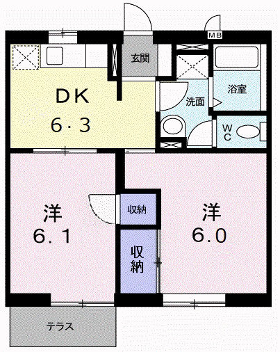 メゾン大司の間取り|間取図