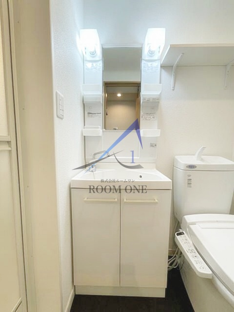 ルクール氷川台の洗面所|独立洗面台です。