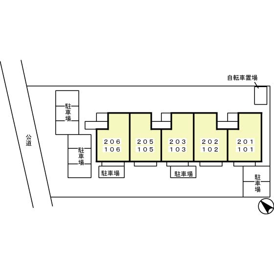 サンハイツの区画図