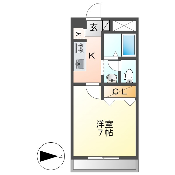 ラピス　メドゥーの間取り