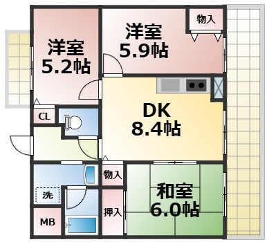 【間取り】 | シャリテ今里　仲介手数料無料