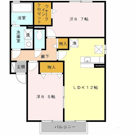 ルミエール南生駒Ⅱの間取り